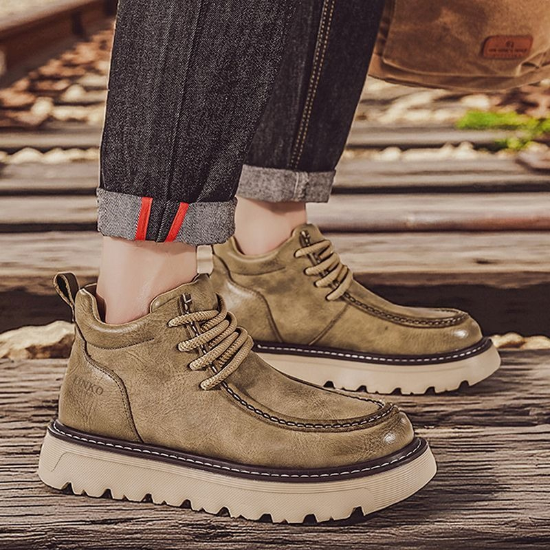メンズ冬用チェルシーブーツ ブリティッシュスタイル 厚底 身 - Chelsea Boots Men のレビューと価格