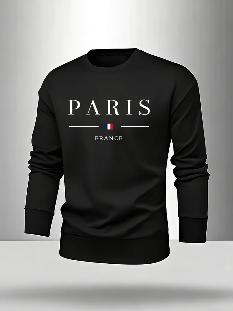 パリプリントメンズセットプルオーバー＆スウェットパンツ秋カジ - Paris Fashion Men のレビューと価格