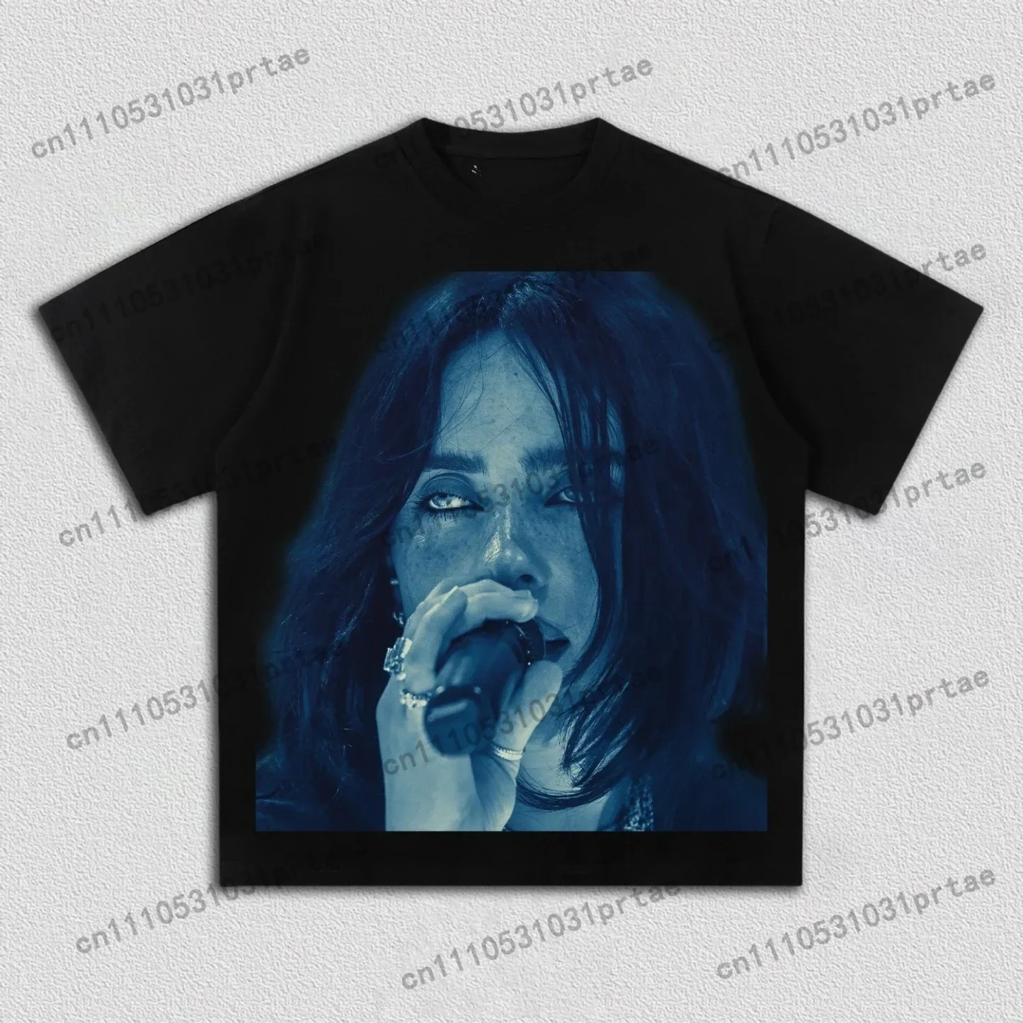ビリーアイリッシュポスターグラフィックプリント Tシャツ男性 - Poster Men Fashion のレビューと価格