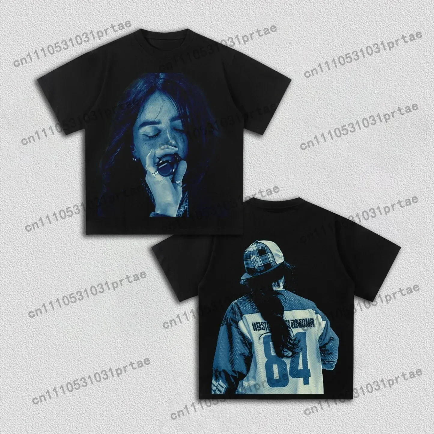 ビリーアイリッシュポスターグラフィックプリント Tシャツ男性 - Poster Men Fashion のレビューと価格