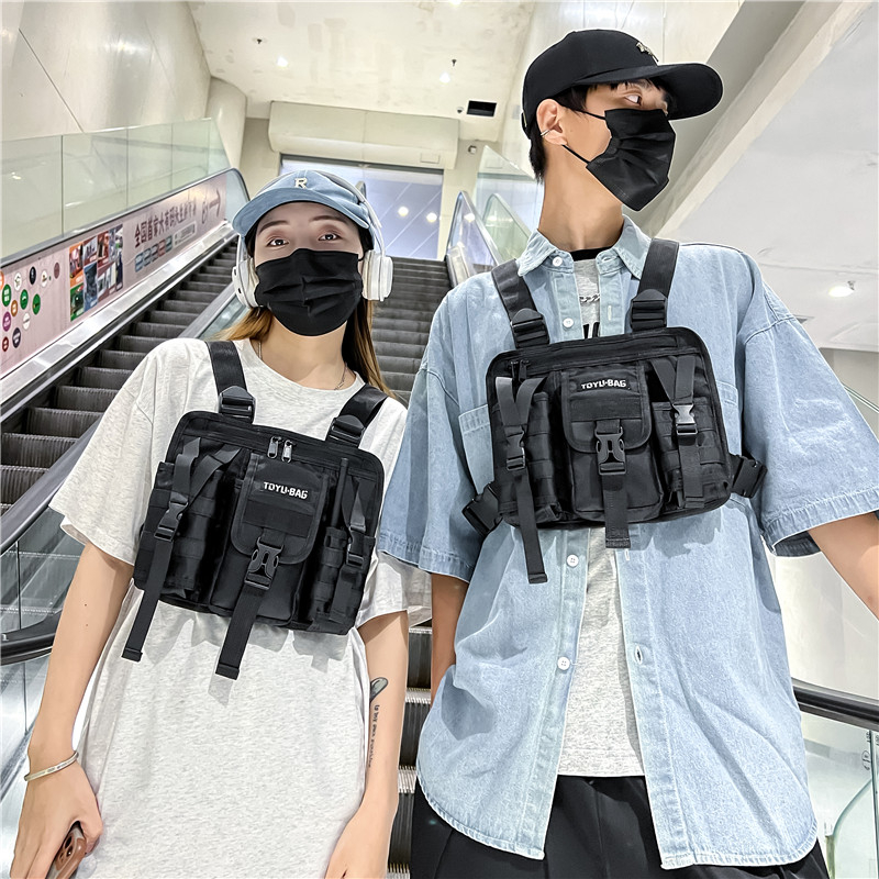 ヒップホップ ストリートウェア レディース チェストバッグ  - Tactical Vest Men のレビューと価格