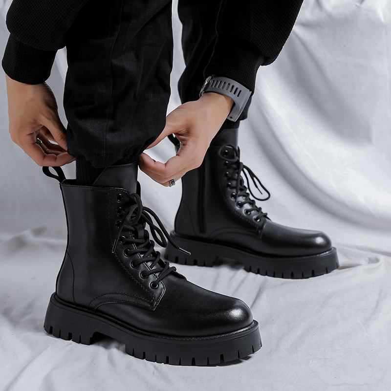 メンズラグジュアリーファッション 本革ブーツ ブラック ホワ - Chelsea Boots Men のレビューと価格