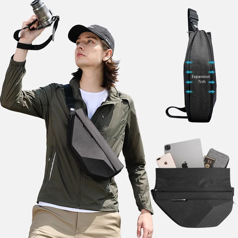 Bange-男性用盗難防止クロスボディバッグ,多機能,ハード - Men'S Fashion Bag のレビューと価格