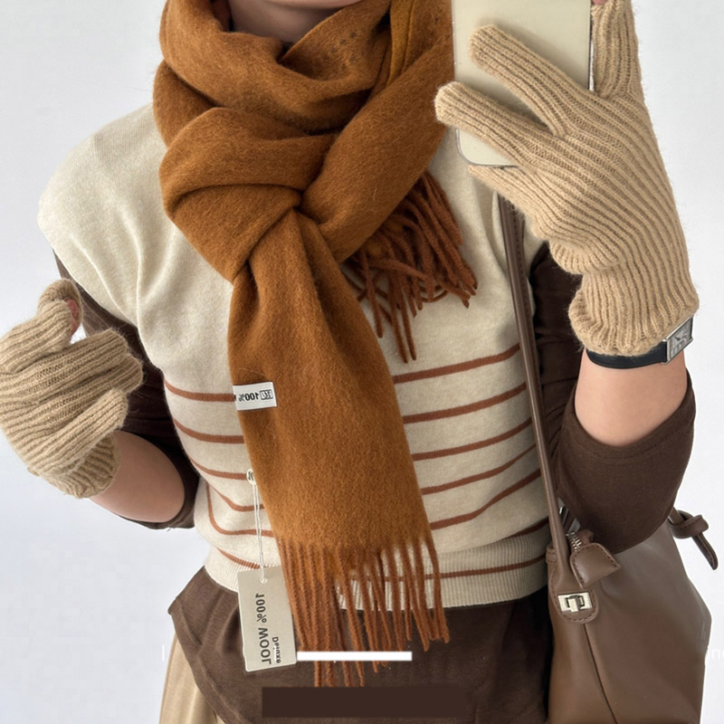 エレガントな良質 100% ウールスカーフ女性男性秋冬ネッカ - Men Scarf Wool のレビューと価格