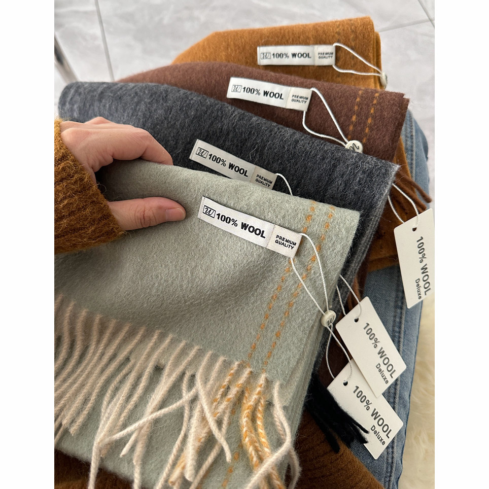 エレガントな良質 100% ウールスカーフ女性男性秋冬ネッカ - Men Scarf Wool のレビューと価格