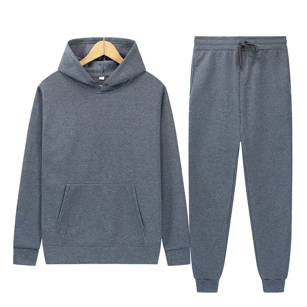 メンズ秋冬新作無地パーカー+パンツツーピースセットファッショ - Men'S Fashion Color のレビューと価格