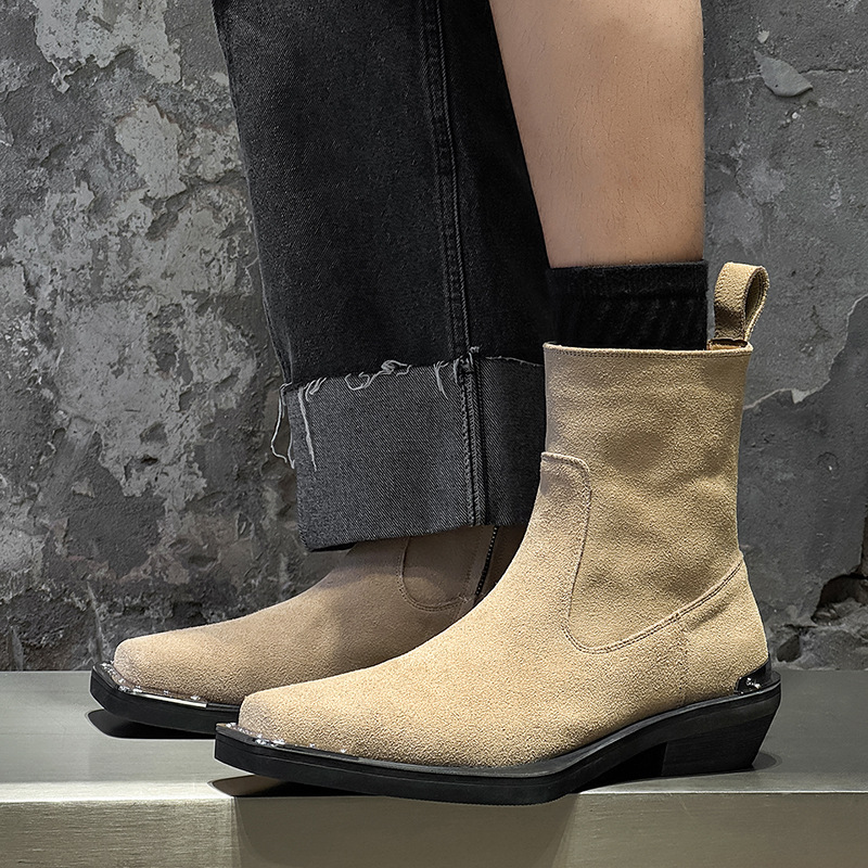 イングランドスタイルメンズカジュアルパーティーナイトクラブカ - Chelsea Boots Men のレビューと価格