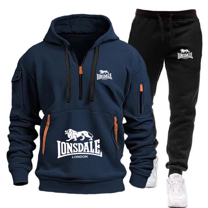 LONSDALE メンズ カンガルーポケット パーカーセット - Mens Fashion Zip Up のレビューと価格