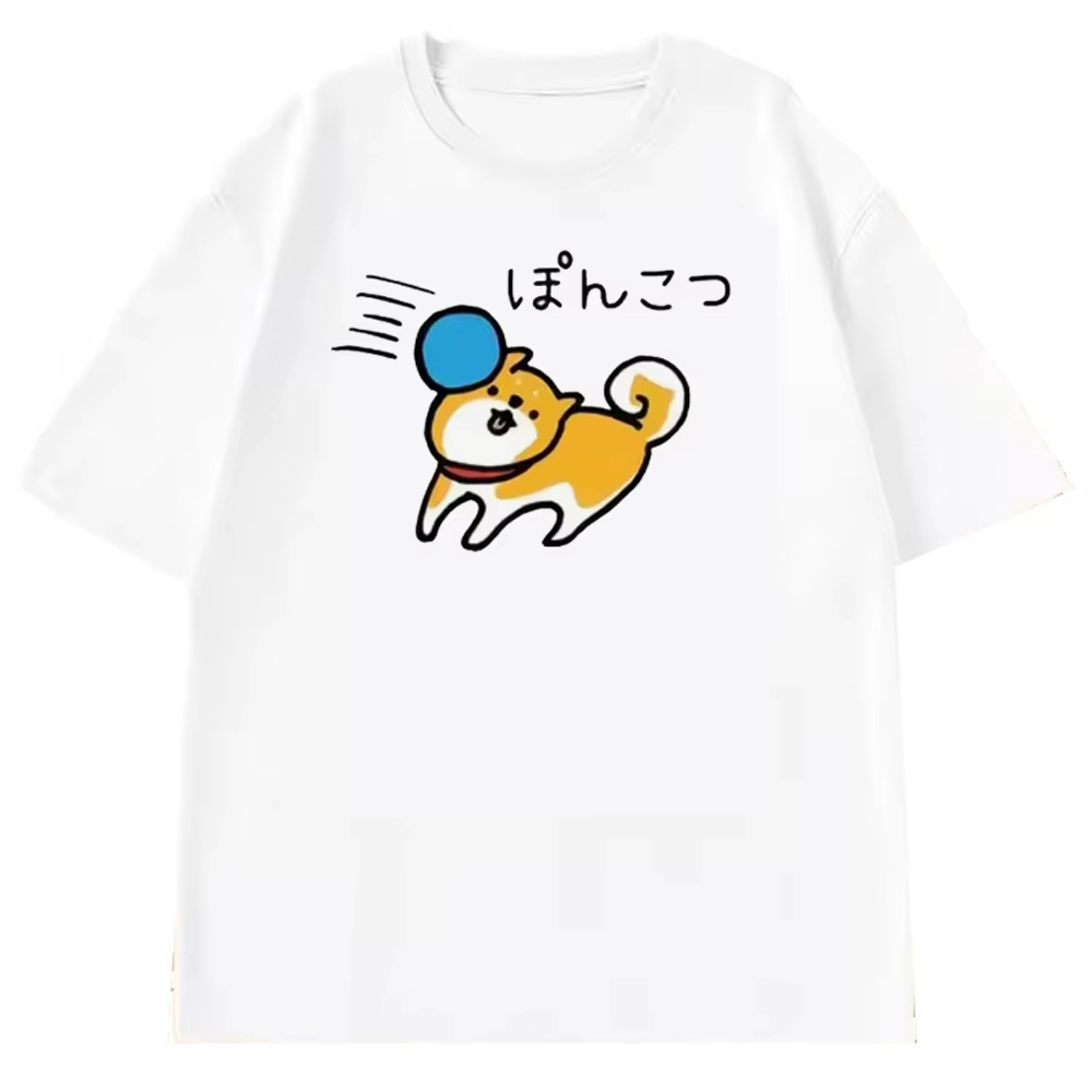面白い柴犬シャツガールデジタルアニメグラフィック80年代ヴィ - Mens Fashion In The 2000S のレビューと価格