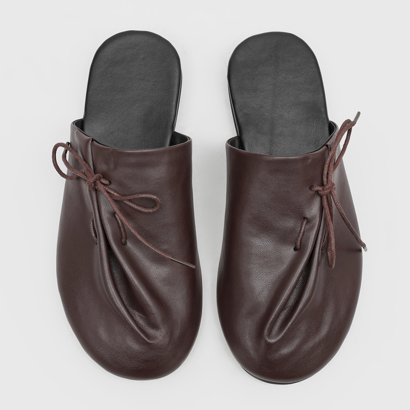新しくておしゃれで快適なメンズハーフスリッパ、斜めストラップ - Mens Fashion Mullet のレビューと価格