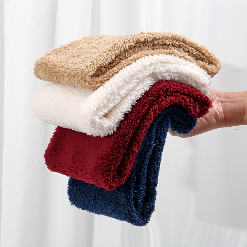 カシミヤ暖かいカラーリング冬のスカーフ固体ぬいぐるみ厚いアウ - Men Scarf Wool のレビューと価格