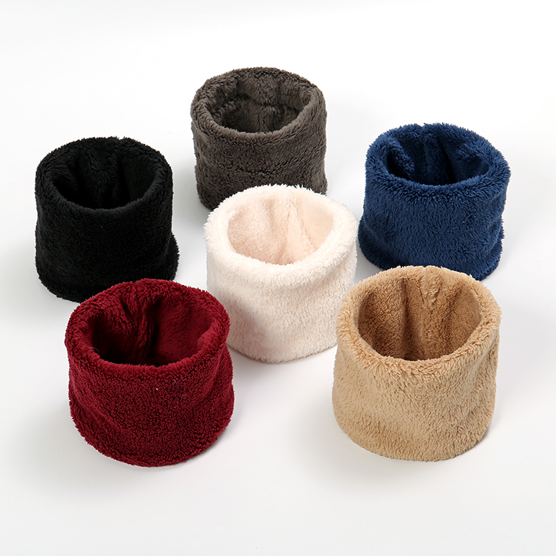 カシミヤ暖かいカラーリング冬のスカーフ固体ぬいぐるみ厚いアウ - Men Scarf Wool のレビューと価格