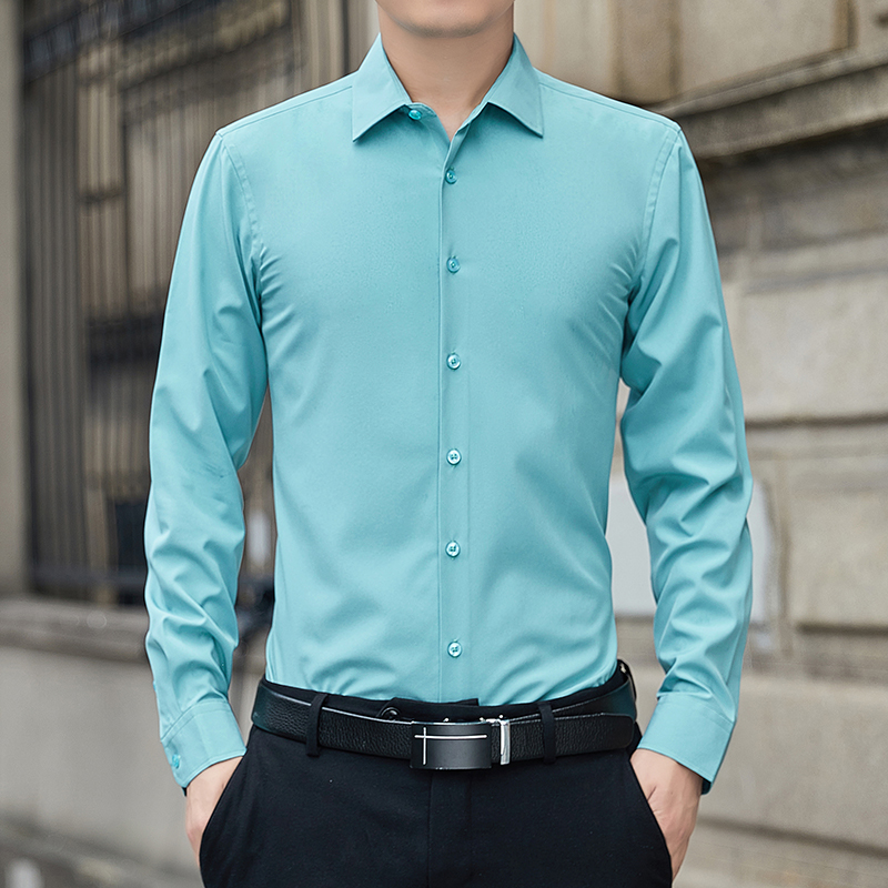新作プラスサイズメンズ無地ビジネスシャツファッションクラシッ - Men'S Fashion Color のレビューと価格