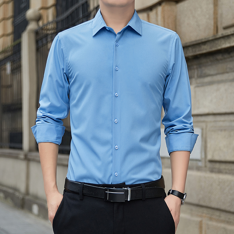 新作プラスサイズメンズ無地ビジネスシャツファッションクラシッ - Men'S Fashion Color のレビューと価格