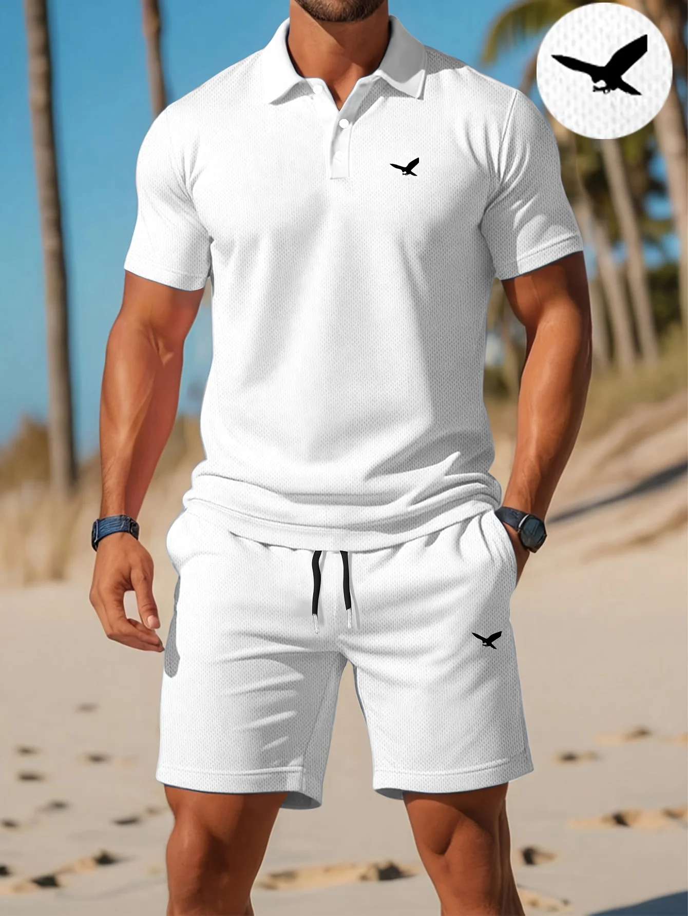 夏の新作メンズポロシャツセット カジュアルスポーティー クー - Men'S Fashion Color のレビューと価格