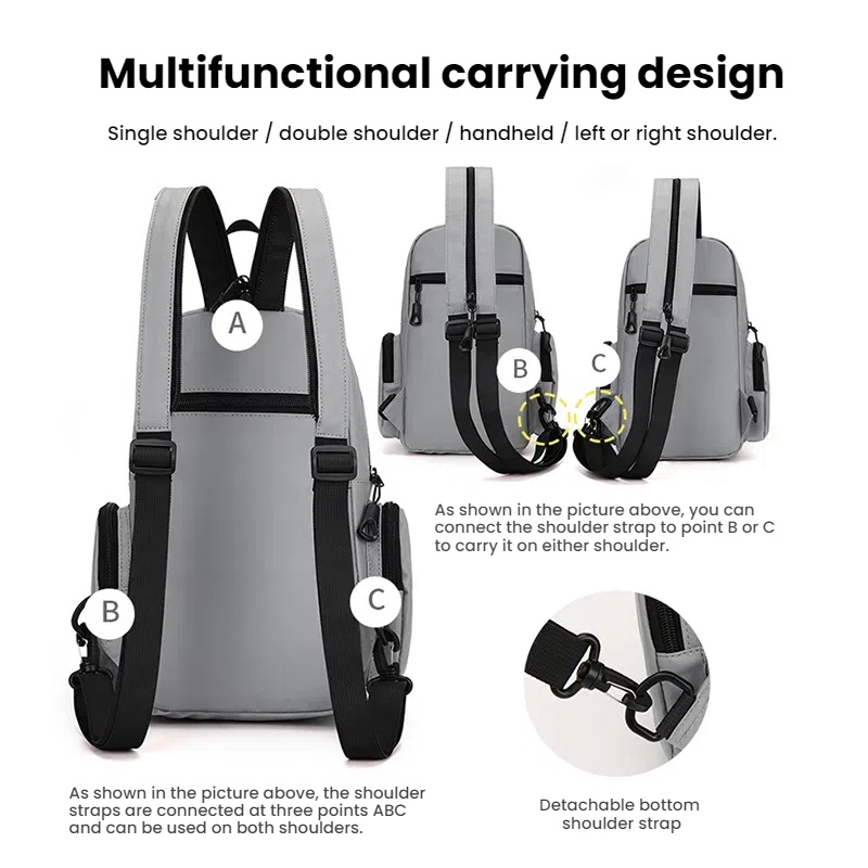 多機能オックスフォードミニバックパック、スポーツチェストバッ - Men'S Fashion Bag のレビューと価格