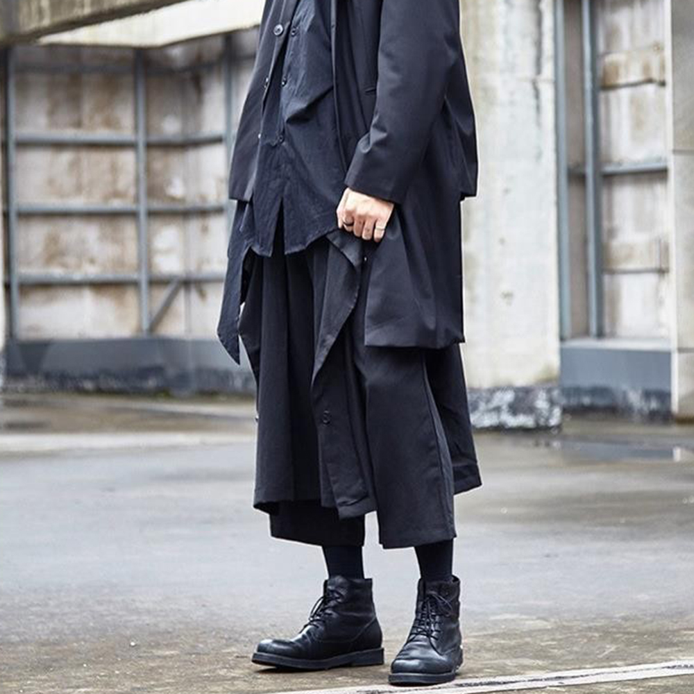 ゴシックダークパンツ Y2k 不規則なサイドボタン サムライ - Mens Fashion Trends 2026 のレビューと価格