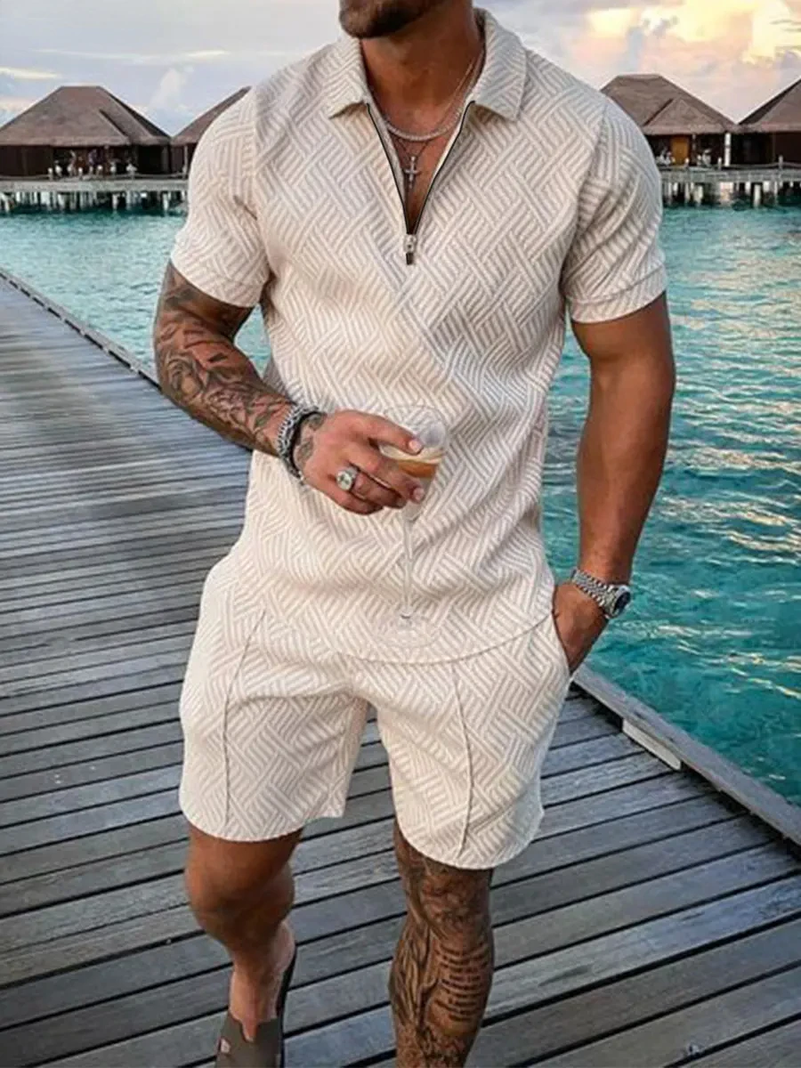 2026年新作夏メンズスーツトレンド3Dプリントジッパーポロ - Mens Fashion Trends 2026 のレビューと価格