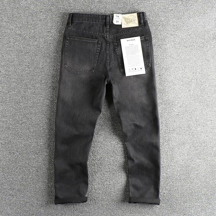 ヨーロッパ系アメリカ人の新しいファッションメンズブラックグレ - Men'S Fashion Grey Jeans のレビューと価格