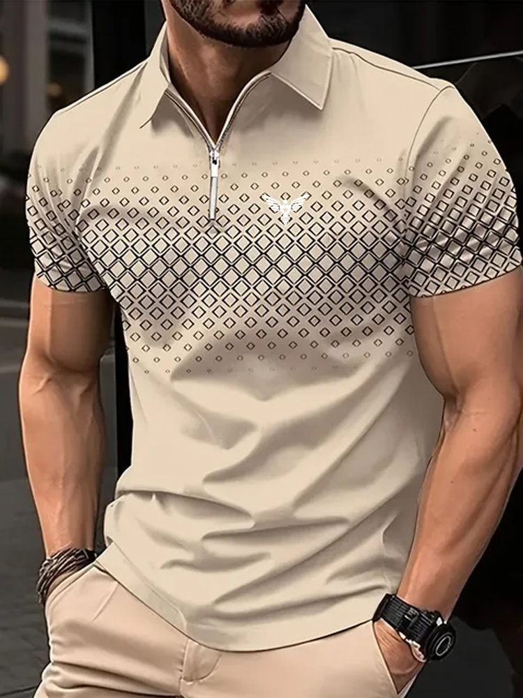 メンズ半袖ジッパーポロシャツ,ゴルフシャツ,スポーツとアウト - Mens Fashion Quarter Zip のレビューと価格