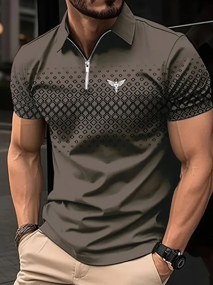 メンズ半袖ジッパーポロシャツ,ゴルフシャツ,スポーツとアウト - Mens Fashion Quarter Zip のレビューと価格