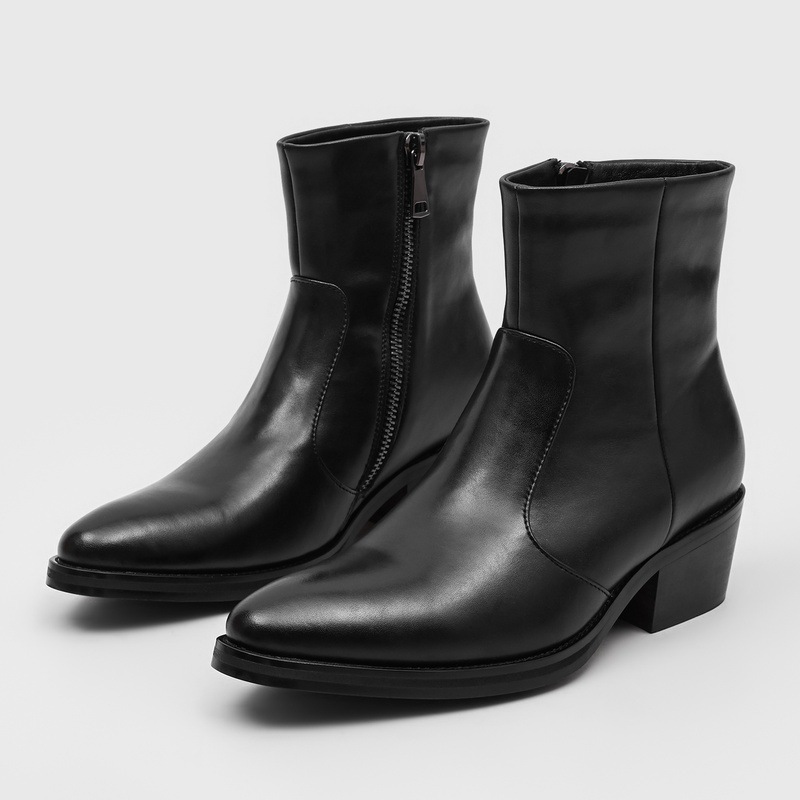 高品質メンズヴィンテージポインテッドトゥチェルシーブーツブロ - Chelsea Boots Men のレビューと価格