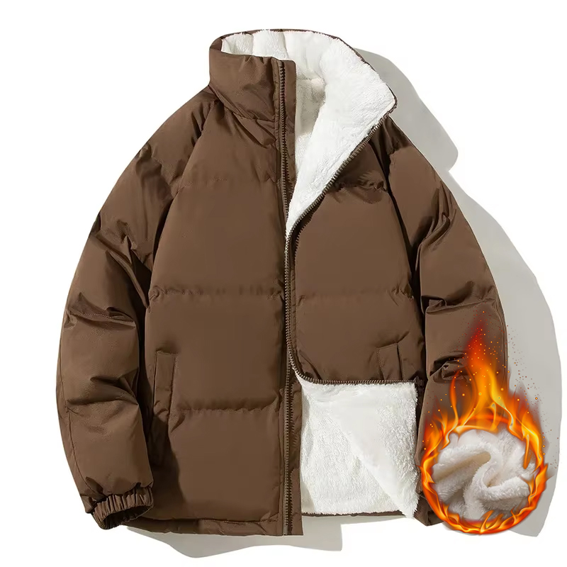 カップルスタイル厚手暖かいシェルパメンズパーカー冬ルーズスタ - Sherpa Jacket Fleece のレビューと価格