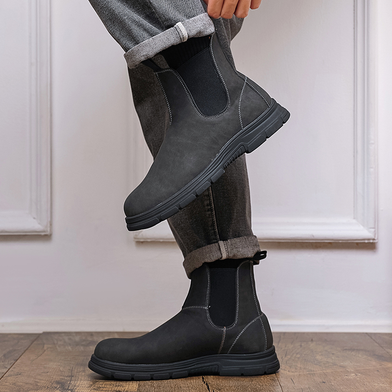 メンズ ハイカットブーツ 厚底 ラウンドトゥ プロフェッショ - Chelsea Boots Men のレビューと価格