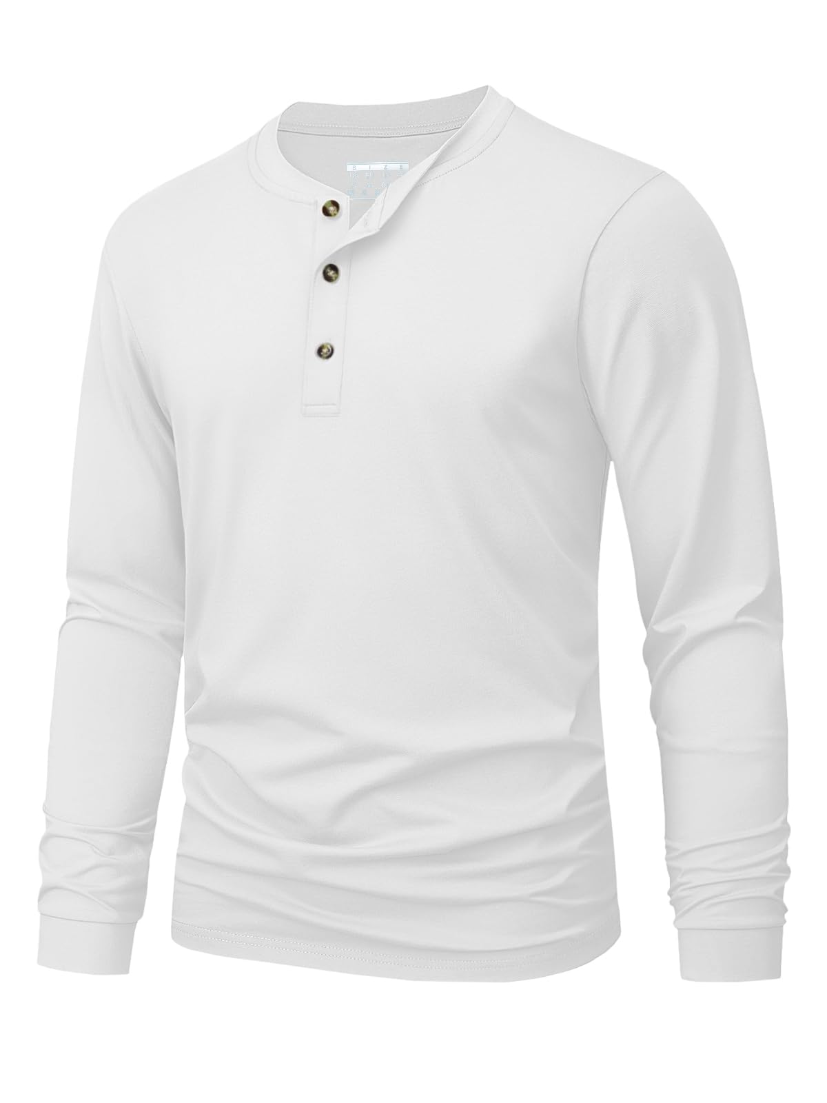 メンズヘンリー Tシャツシンプルな無地プリント長袖 Tシャツ - Men'S Fashion Color のレビューと価格