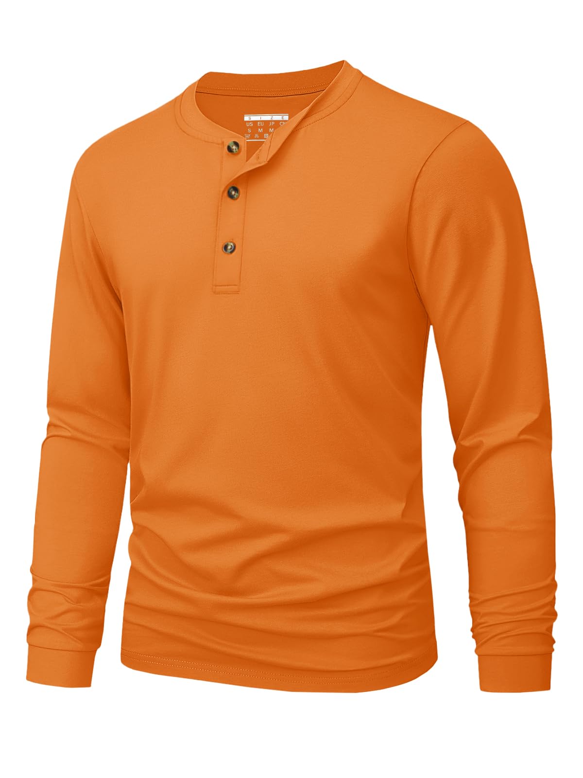 メンズヘンリー Tシャツシンプルな無地プリント長袖 Tシャツ - Men'S Fashion Color のレビューと価格