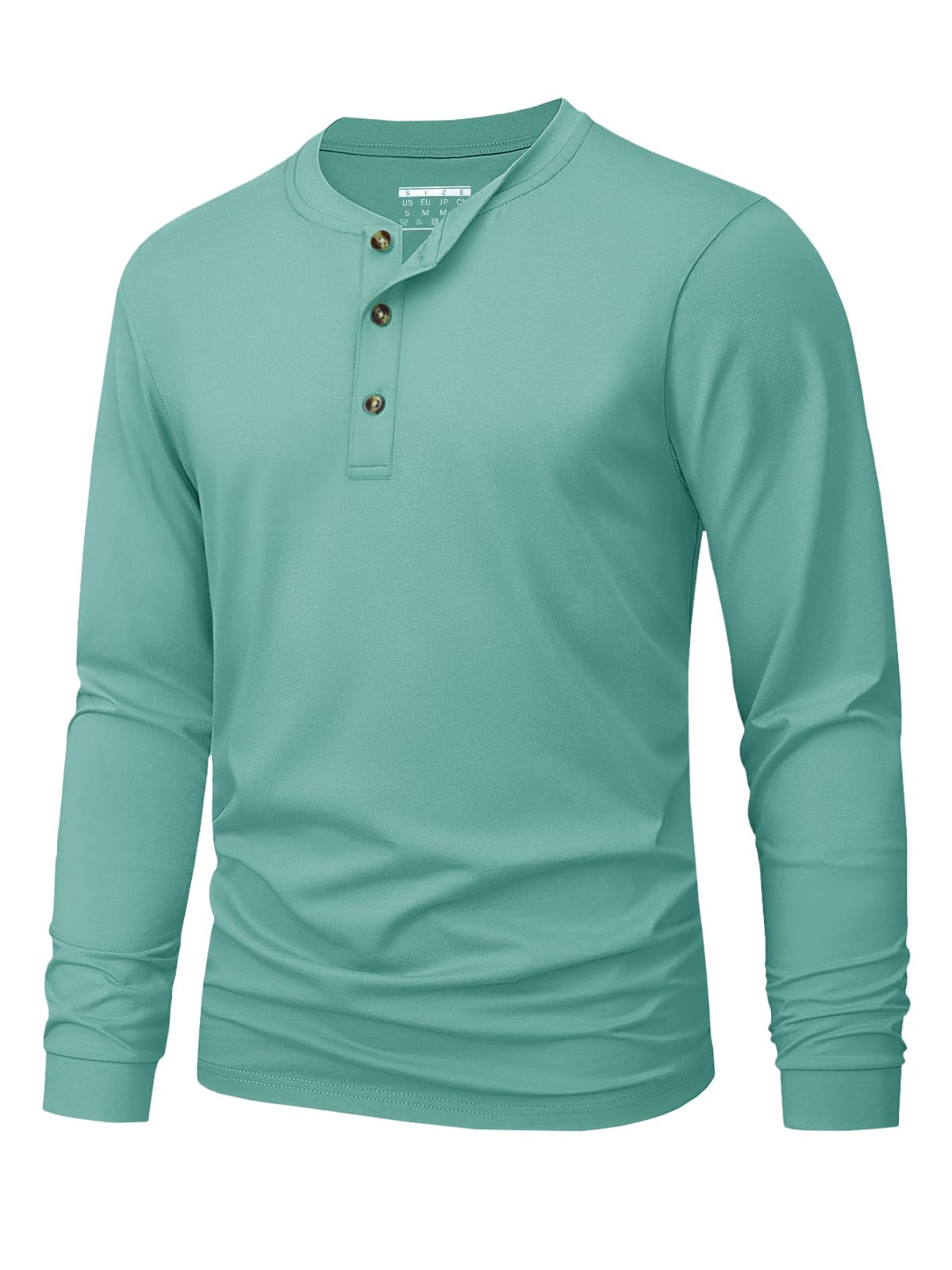 メンズヘンリー Tシャツシンプルな無地プリント長袖 Tシャツ - Men'S Fashion Color のレビューと価格