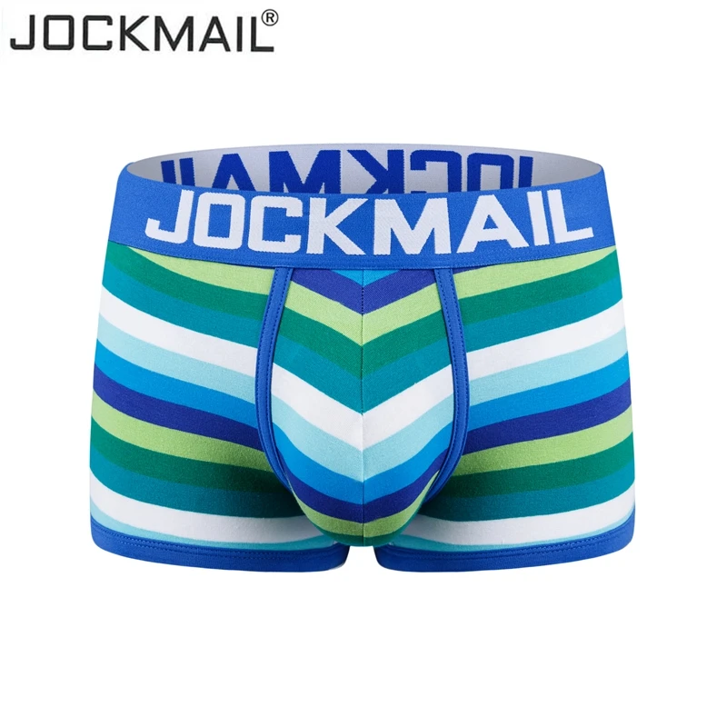 Jockmailボクサー男性セクシーな下着綿ストライプレイン - Mens Fashion Young のレビューと価格