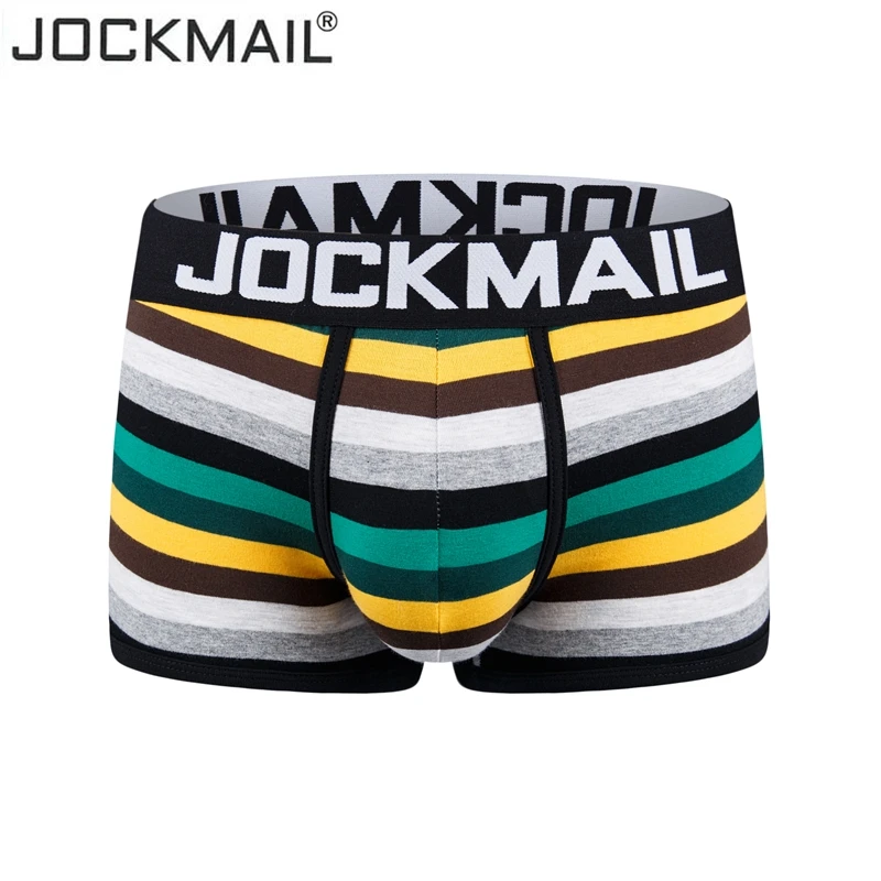 Jockmailボクサー男性セクシーな下着綿ストライプレイン - Mens Fashion Young のレビューと価格
