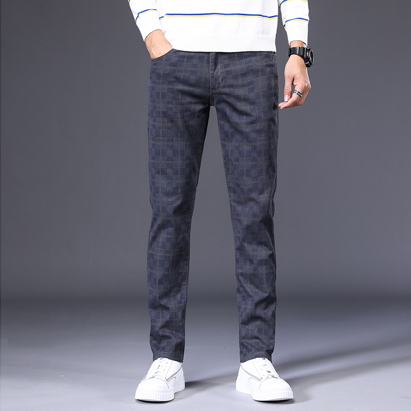 若い男性のためのクラシックなチェックパンツ,高品質の綿,スト - Mens Fashion Young のレビューと価格