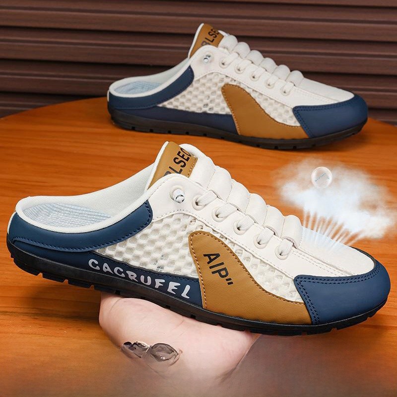 メンズサマー薄型通気性メッシュクロッグシューズ、履きやすいラ - Mens Fashion Young のレビューと価格