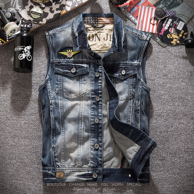新しいファッション男性レトログレーデニムチョッキノースリーブ - Men'S Fashion Grey Jeans のレビューと価格