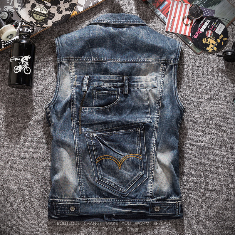 新しいファッション男性レトログレーデニムチョッキノースリーブ - Men'S Fashion Grey Jeans のレビューと価格