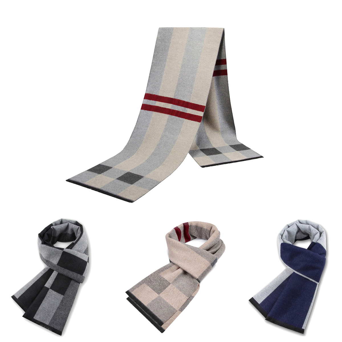 メンズスカーフ 男性用 冬 コピー カシミヤ ショール 高級 - Men Scarf Wool のレビューと価格