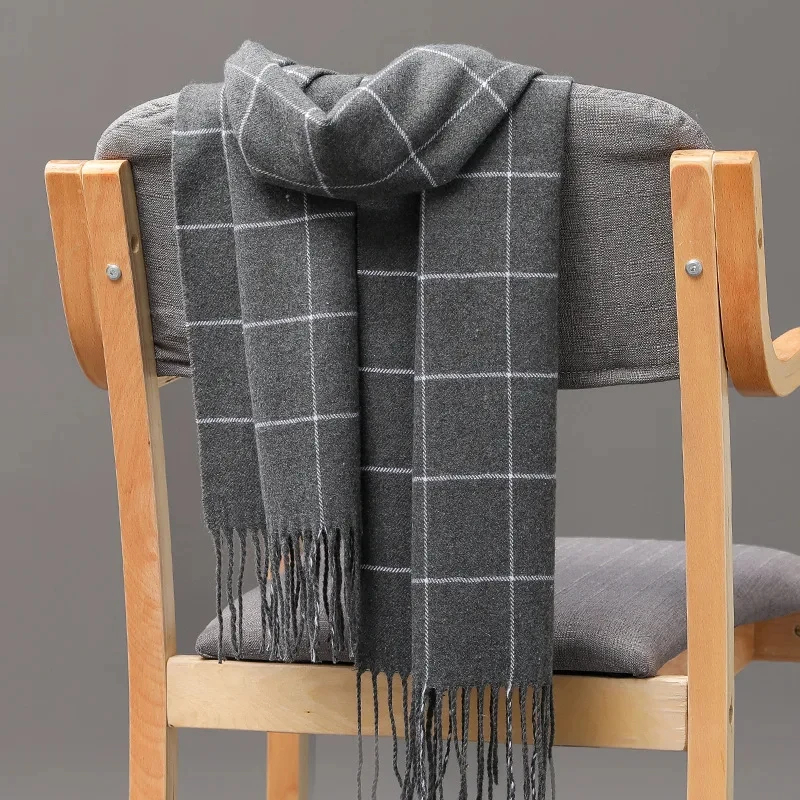 2024 新しい冬の男性スカーフ保温カシミヤスカーフカジュア - Men Scarf Wool のレビューと価格