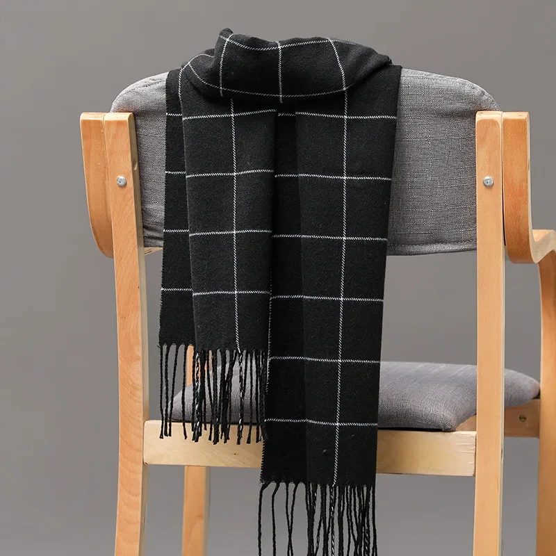 2024 新しい冬の男性スカーフ保温カシミヤスカーフカジュア - Men Scarf Wool のレビューと価格