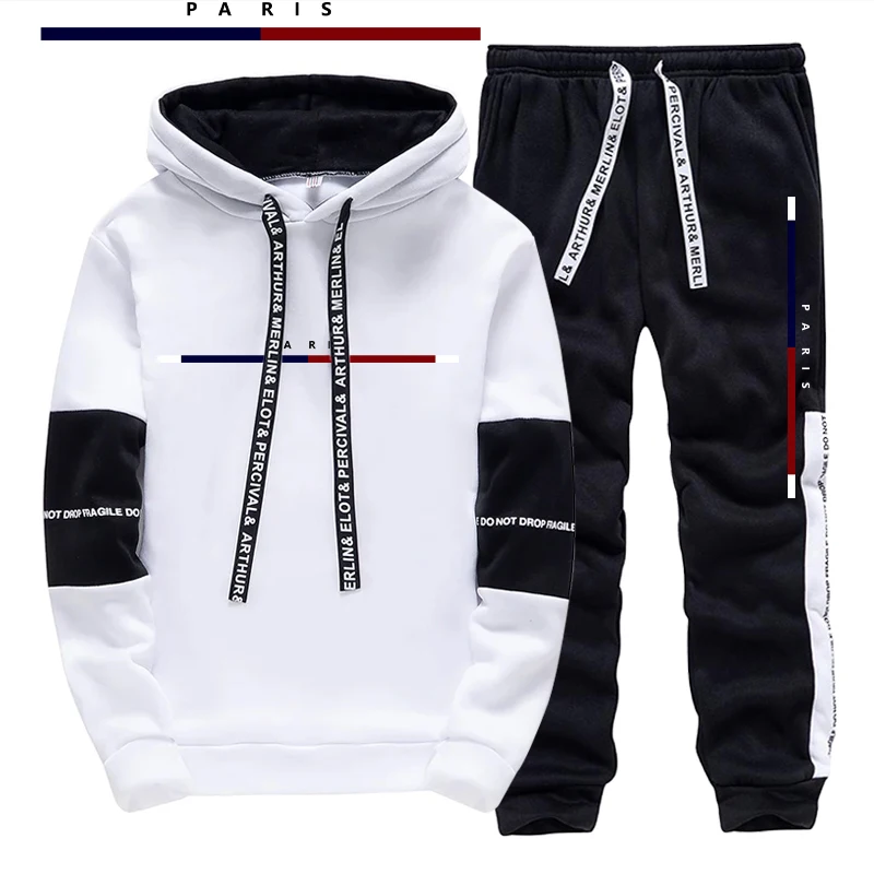 パリファッションプリントメンズセット/パーカー/パンツ秋のデ - Paris Fashion Men のレビューと価格