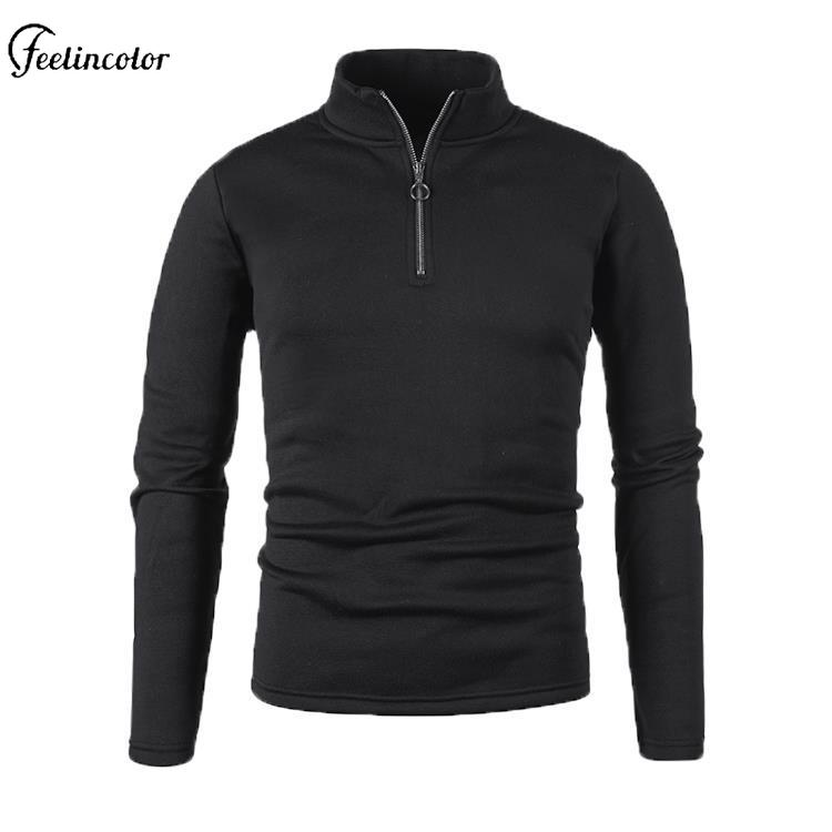 男性ヘザーグレークォータージップタートルネックスウェットシャ - Mens Fashion Quarter Zip のレビューと価格